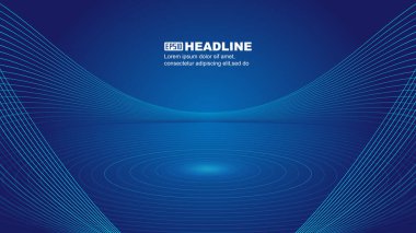 Mavi çizgi hala yaşam sergi salonu stand stand teknolojisi uzay algılama vektör arkaplanı