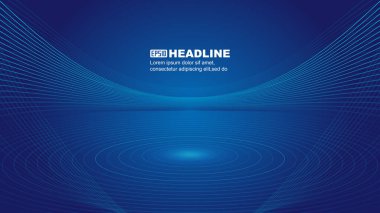 Mavi çizgi hala yaşam sergi salonu stand stand teknolojisi uzay algılama vektör arkaplanı