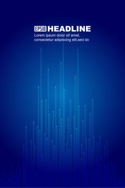 İnternet hız vektör arkaplanının ışıltılı çizgileri yukarı yayılıyor