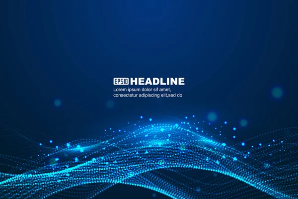 Parçacık çizgisi teknolojisi olan parçacıkların akışı uzamsal anlamda büyük veri arkaplanı