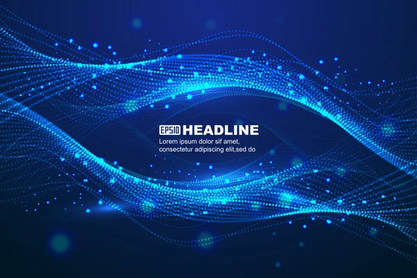 Parçacık çizgisi teknolojisi olan parçacıkların akışı uzamsal anlamda büyük veri arkaplanı