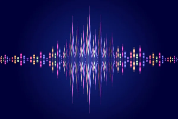 Colorful Audio Line Internet Technology Background — Stok fotoğraf