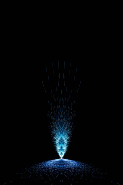 発光粒子同士が高速で衝突するインターネット技術の背景 — ストック写真