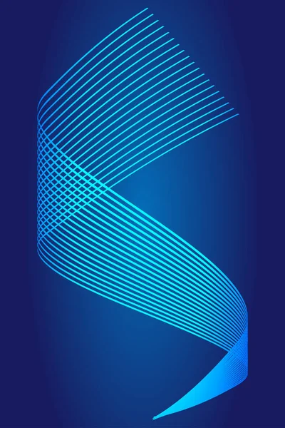 Blue Shape Curved Beautiful Smooth Texture Lines Texture Background — 스톡 벡터
