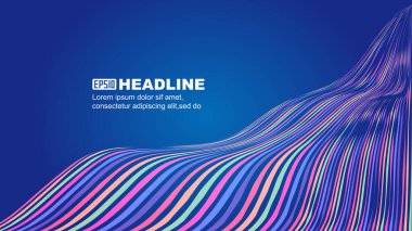 Tepeden tırnağa hareket eden simetrik dalgalı kurdeleler soyut doku arkaplanını yakınlaştırır