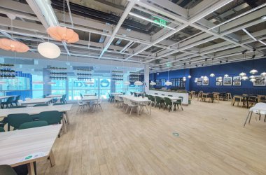 Modern minimalist restoran iç mekan