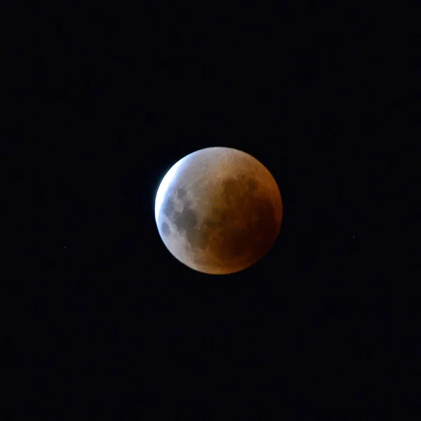 Eclipse Total Luna Roja Iluminada — Foto de Stock