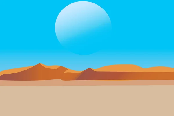 Ilustração Dunas Deserto Bela Paisagem Vetor Ilustração Ilustração Vetorial Fundo — Vetor de Stock