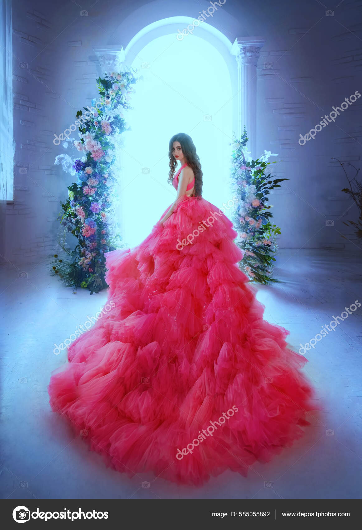 Light BLue Strapless Prom Dresses Lace Appliqued Prom Dress FD1265 –  Viniodress