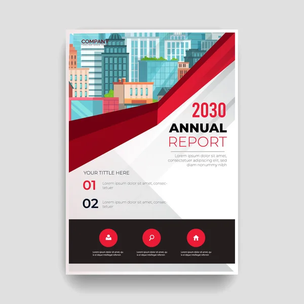 Vorlage Geschäftsmarketing Jahresbericht Deckblatt Design — Stockfoto