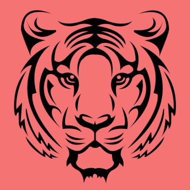 Tişört için Tiger face vektör sanat tasarımı