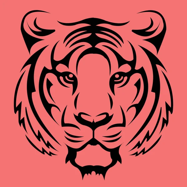 Tiger Face Vector Art Design Shirt — Stock Vector