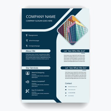 İş pazarlama broşürü tasarım şablonu