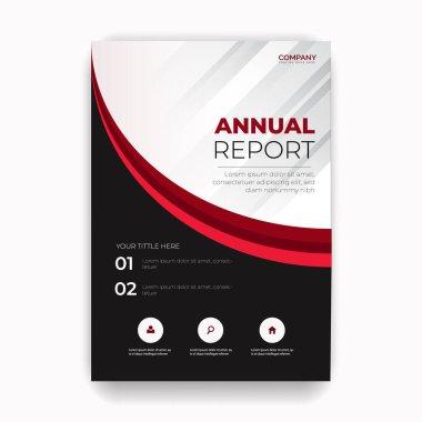 Şirket yıllık rapor kapağı sayfa tasarımı şablonu