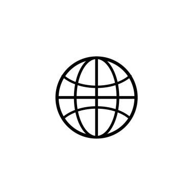 İnternet dünya vektör simgesi www