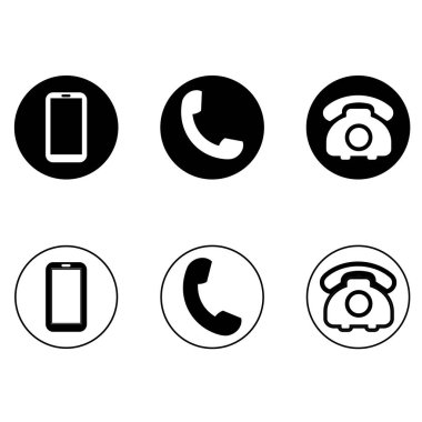 Telefon simgesi vektörü. Simge vektörünü ara. Cep telefonu akıllı cihaz cihazı. Telefon simgesi EPS 10