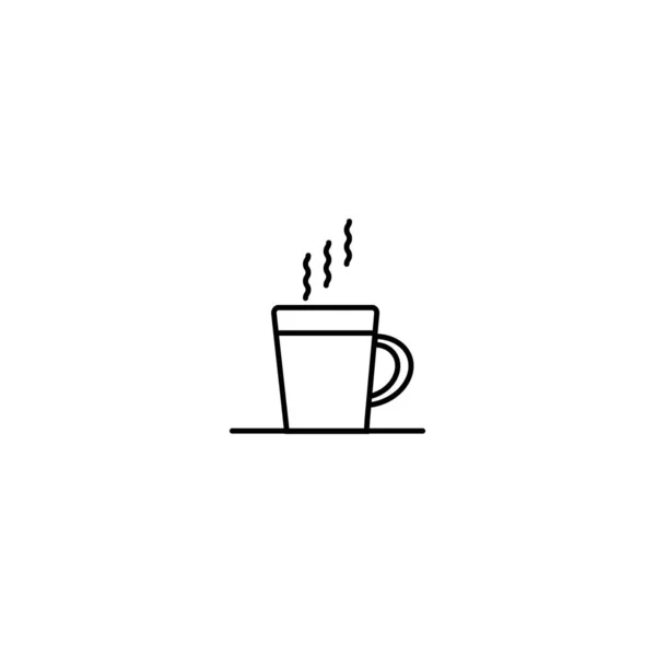 Kaffee Ikone vorhanden. Heißgetränk-Illustration als einfaches Vektor-Zeichen Trendsymbol für Design und Webseiten, Präsentation — Stockvektor