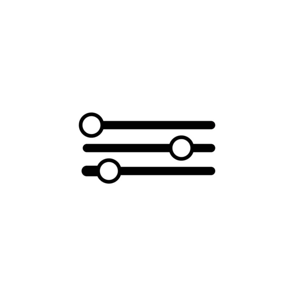 Configuración de control de filtro aislado icono mínimo en colores blanco y negro. Icono de vector de línea para sitios web y diseño plano minimalista móvil. Concepto de tendencia moderna diseño estilo símbolo de ilustración EPS 10 — Archivo Imágenes Vectoriales
