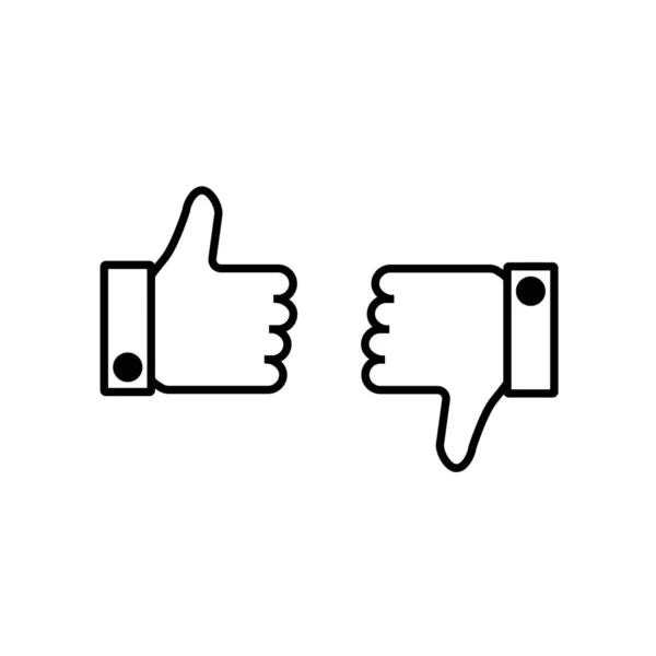 アイコンのように アイコンが表示されます ソーシャルメディアのアイコンです アイコンが嫌い 親指と親指を下に — ストックベクタ