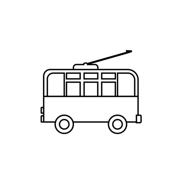 Икона Троллейбуса Простая Иллюстрация Векторной Иконки Троллейбуса Веб Дизайна — стоковый вектор