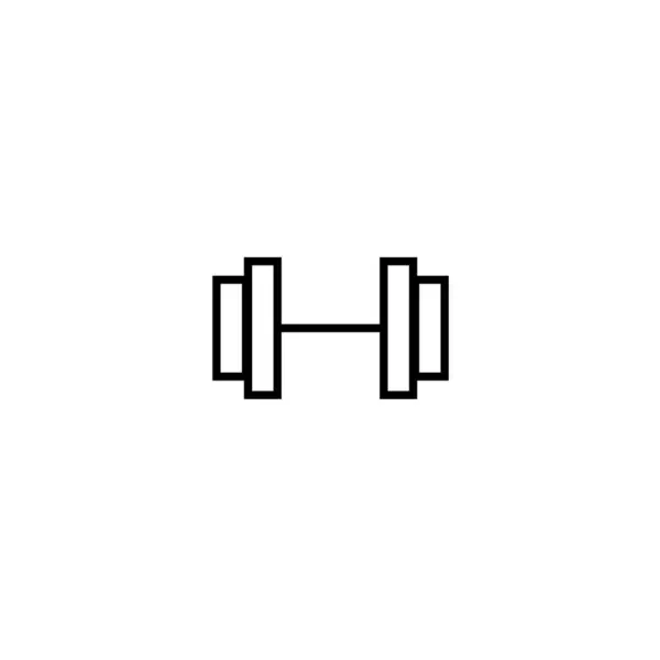 举重图标 Dumbell图标 体育的象征 体操部分 平面设计矢量图解 — 图库矢量图片