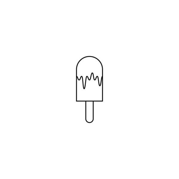 アイスクリームアイコン デザートオブジェクト 甘い夏のアイコン — ストックベクタ
