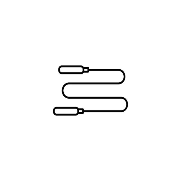 Het Overslaan Touw Pictogram Springen Rope Symbool Platte Vectorillustratie — ストックベクタ