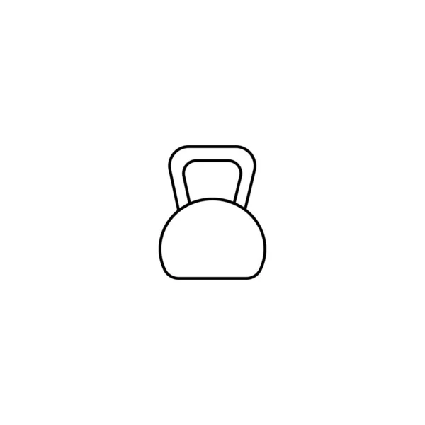 Icono Kettlebell Símbolo Peso Deportivo Físico Ilustración Vectorial — Vector de stock