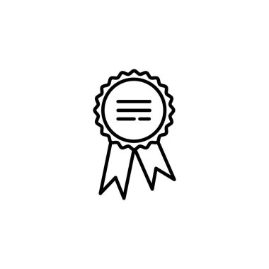 Beyaz zemin üzerinde izole edilmiş modaya uygun düz stil Madalya Simgesi. Web sitenizin tasarımı, logosu, uygulaması ve UI için madalya sembolü. Vektör illüstrasyonu, EPS10.