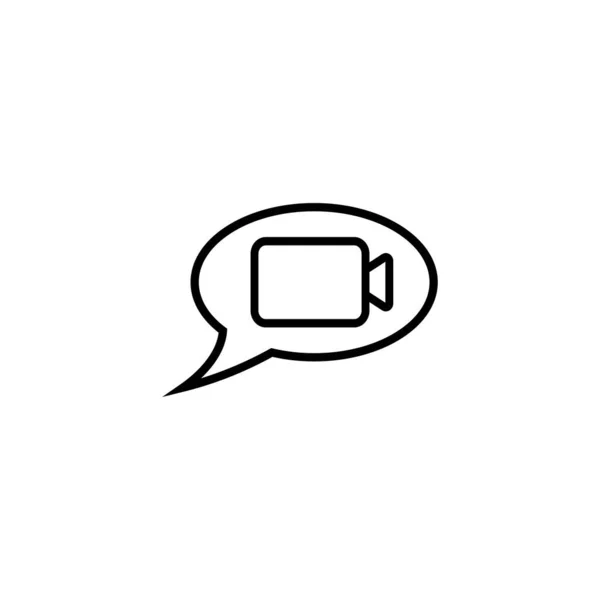 Video Chat Icon Video Cámara Icon Video Chat Logo Diseños — Vector de stock