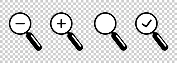 矢量放大镜图标 矢量图解 循环图标设置隔离 搜索概念 — 图库矢量图片