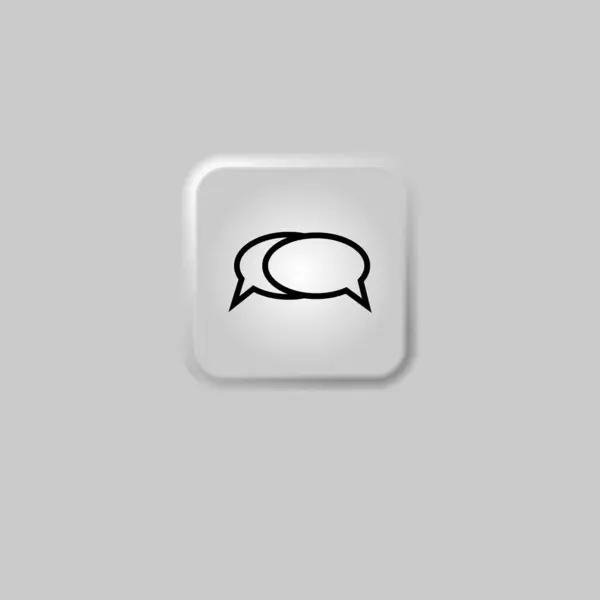 Chat Symbol Sms Symbol Kommentar Symbol Sprechblasen Symbol Vektor Flaches — Stockvektor