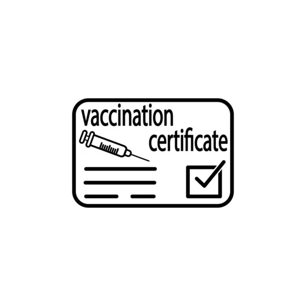 Medisch Certificaat Van Vaccinatie Covid Kleurlijn Pictogram Veilig Reizen Pictogram — Stockvector