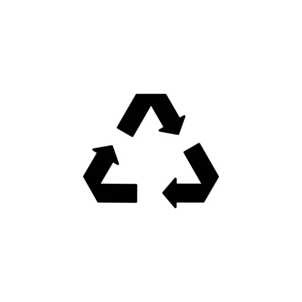 Recycling Black Riciclare Icona Sign Logo Simbolo Confezionamento Riciclato Ecologia — Vettoriale Stock