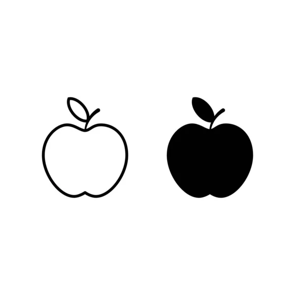 苹果图标集 Apple矢量图标 你的网页设计用的苹果符号 — 图库矢量图片