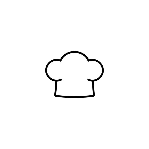 Conceito Símbolo Chapéu Cozinheiro Chefe Ícone Liso Isolado Ilustração Eps — Vetor de Stock