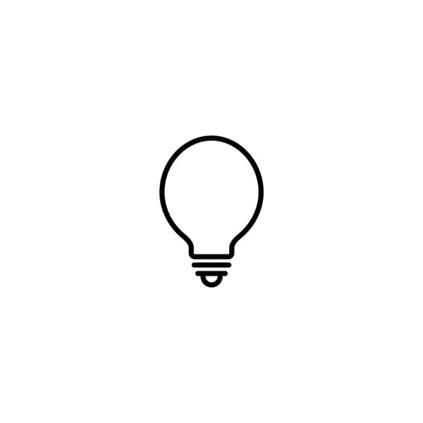 Вектор Значка Линии Лампочки Изолированный Белом Фоне Идея Знак Решение — стоковый вектор