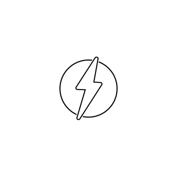 Lightning Elemen Desain Logo Vektor Tenaga Listrik Konsep Energi Dan - Stok Vektor