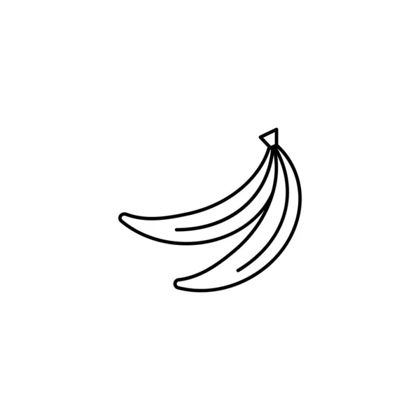 Ícone Banana Ilustração Vetorial Projeto Plano — Vetor de Stock