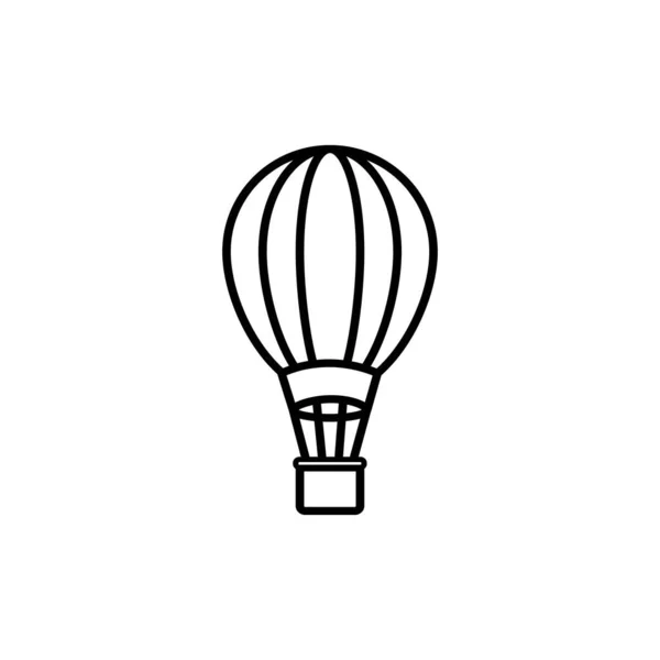 Vector Aerostaat Lijn Pictogram Luchtballon Lijn Pictogram — Stockvector