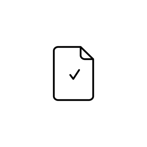 Zugelassenes Symbol Für Die Dokumentzeile Dokument Und Überprüfungssymbol Dokumentenkonzept Vektor — Stockvektor