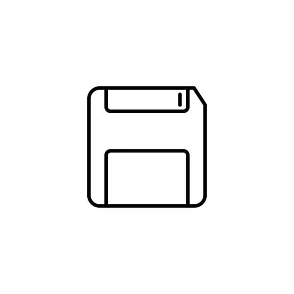 Diskette Çizgi Simgesi Vektör Tasarım Şablonu Düzenlenebilir Illüstrasyon — Stok Vektör