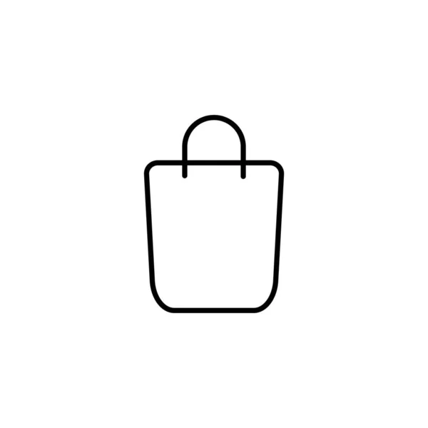 Umrisssymbole Für Einkaufstüten Lineares Stilschild Für Mobiles Konzept Und Webdesign — Stockvektor