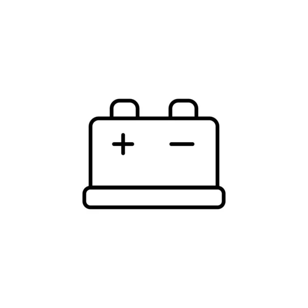 Płaska Ikona Baterii Pojedynczy Symbol Wysokiej Jakości Wektora Energii Elektrycznej — Wektor stockowy