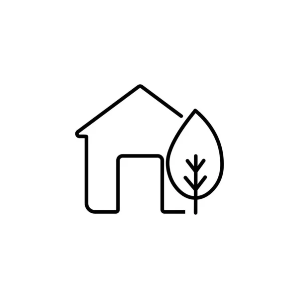 Eco Home Icono Ilustración Diseño Vectorial Ecología Inicio Logotipo Icono — Archivo Imágenes Vectoriales