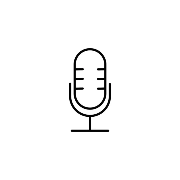 Plantilla Logotipo Ilustración Vector Icono Micrófono Para Muchos Propósitos Aislado — Vector de stock