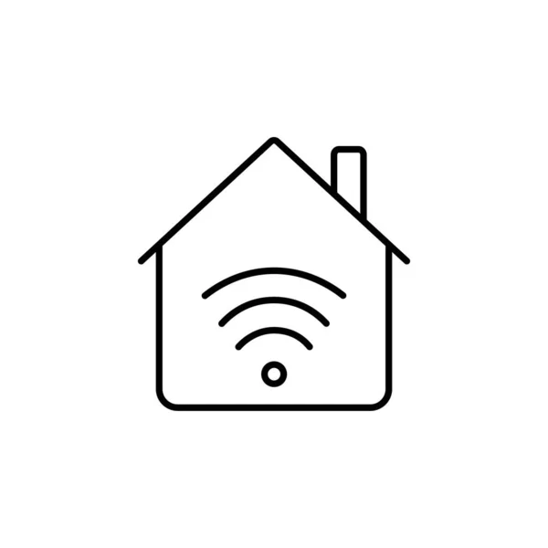 Черная Иконка Умного Дома Простой Современный Цифровой Дизайн Включенный Вектор — стоковый вектор