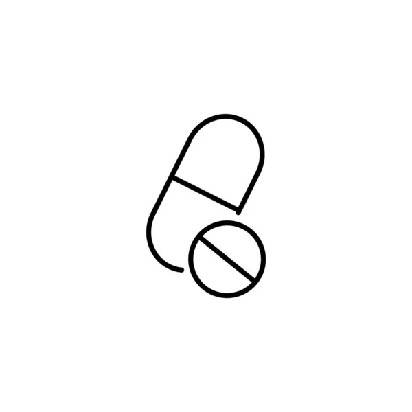 Wektorowe Tabletki Medyczne Ikona Medycyny Kapsułki Lek Ikona Opieki Zdrowotnej — Wektor stockowy