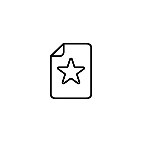 Значок Вектора Звездного Документа Простой Символ Документа Стиле Триеннале Векторная — стоковый вектор