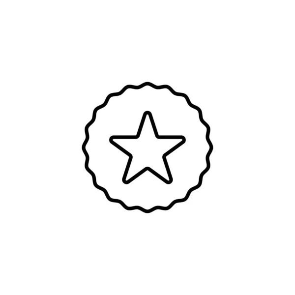 Star Ikone Lieblingssymbol Essbarer Schlaganfall Einfache Illustration Mobiles Konzept App — Stockvektor
